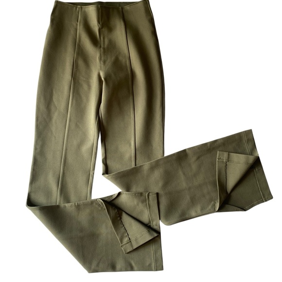 Abercrombie & Fitch Green Wide Leg Casual Pants - Picture 2 of 11